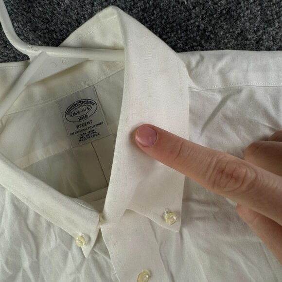 Brooks Brothers 16.5 34/35 Regent Non Iron Button Up Shirt Long Sleeve White - Picture 11 of 16